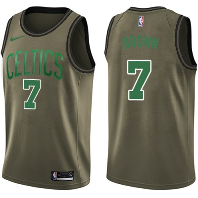 Nike Boston Celtics #7 Jaylen Brown Green Salute to Service Youth NBA Swingman Jersey